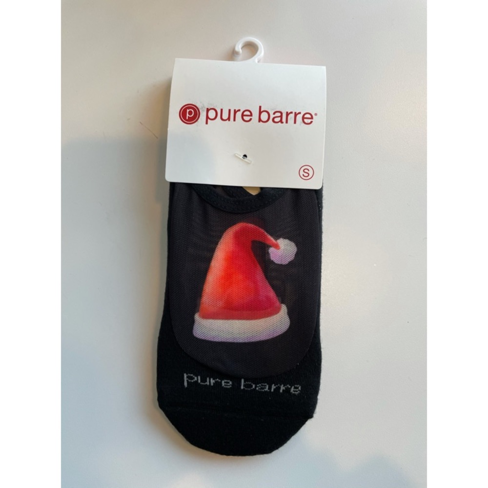Pure Barre Santa hat socks!